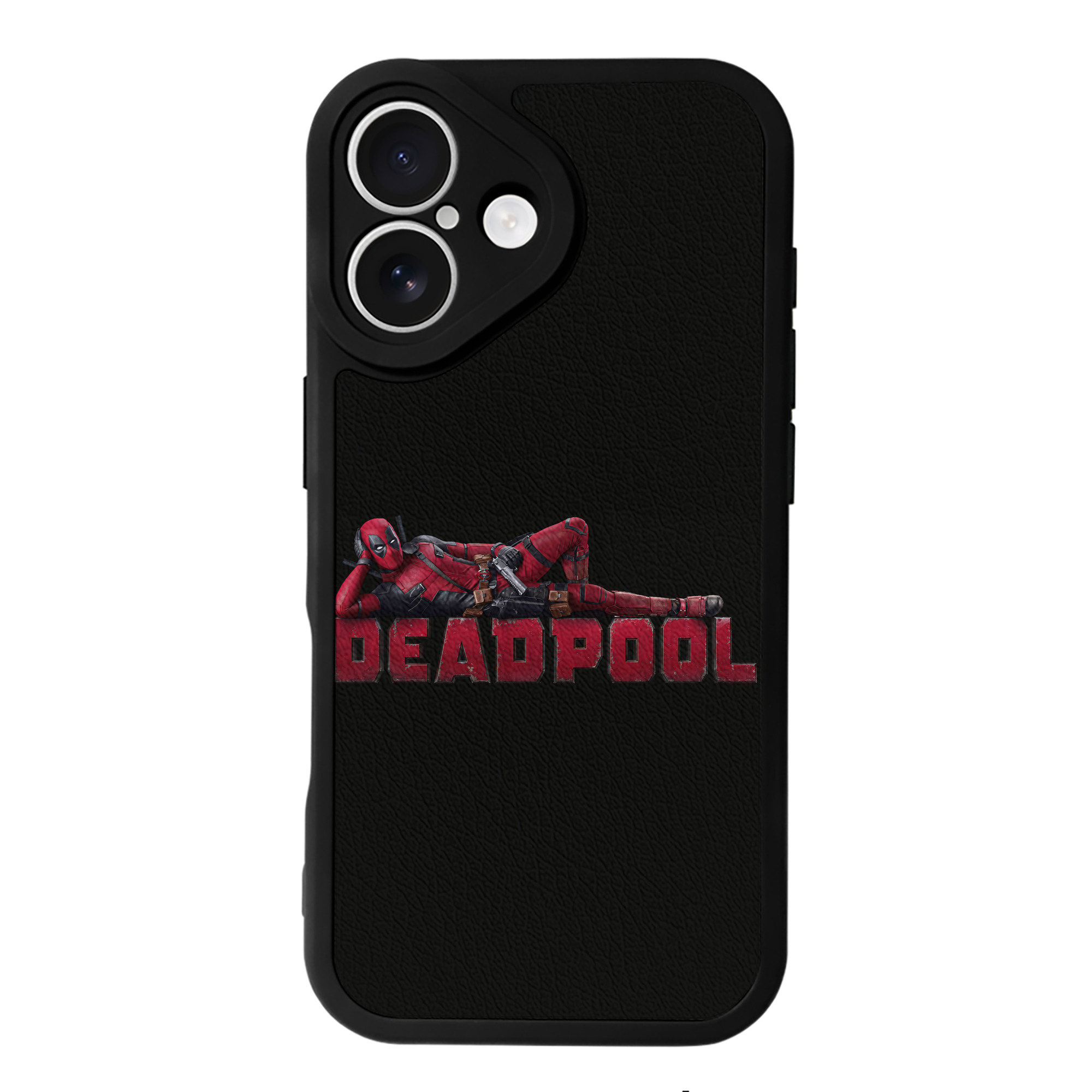 （画像用） Deadpool デッドプール 【iPhone 16シリーズ対応】シリコンスマホケース（レザー調） 材質：シリコン